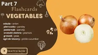 Learn Polish vocabulary with pictures vegetables. Part 7/10