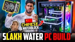 5 Lakh WATERCOOLED 🌊 PC Build - RTX 4090 PC Setup | Chinese Waterblock PC Custom Loop Setup