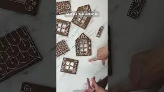 3D Gingerbread Window Shutters | Easy #gingerbreadhouse decorating hack