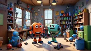 Four Silly Robots Count to Ten | Fun Counting Song for Kids | Nursery Rhymes and Baby Songs