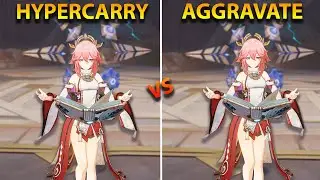 Yae Miko C0 Hypercarry vs Aggravate Showcase | Genshin Impact 3.7