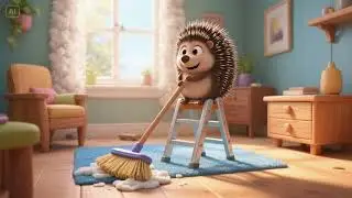 Sweep, Scrub, Smile! With Hedgehog| A Cheerful Cleaning Song for Little Helpers