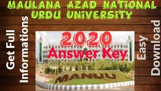 Answer Key Of MANUU B.Ed & Verious Course| By Learn with Mobashir