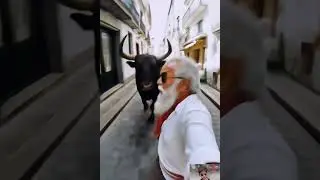 BIG BULL ATTACK for MEN #bull #attack #funny