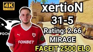 xertioN (31-5) Rating:2.66 (MIRAGE) | FACEIT Ranked | Aug 26, 2024 #cs2 #pov