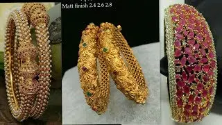 Latest gold bangles designs // matt finish bangles set // antique 2 bangles pics
