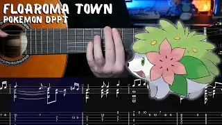 Floaroma Town - Pok&eacute;mon Diamond/Pearl/Platinum - Fingerstyle Guitar Tutorial + TAB