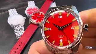 Red Star 1972 Tongji Automatic RED DIAL  8827G-A www.Poljot24.de
