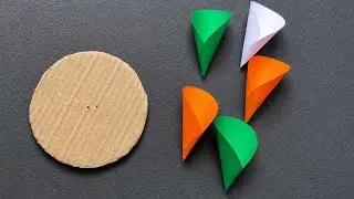 Republic Day Colour Paper Craft | Republic Day Craft Paper Wall Hanging | Tricolour Paper Craft 