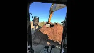 CAT 320 Digging Electrical Vault Hole 