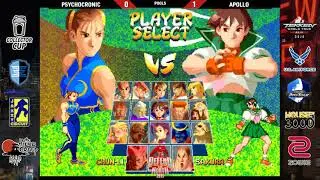Street Fighter Alpha 2 - Psychocronic (Chun Li) vs. Apollo (Sakura) @ Defend the North 2019