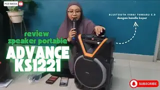 REVIEW SPEAKER PORTABLE ADVANCE KS1221 WIRELESS KOPER BATERAI DOUBLE #speakerportable