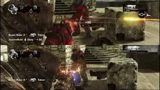 Gears of War 3 PC Split Screen Savage Grenadier Wingman Badlands moments