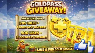 COC Gold Pass Giveaway!🎁 Jaldi Aao! Town Hall 18 & Base Visit Clashofclans #livecoc @uday022 #live