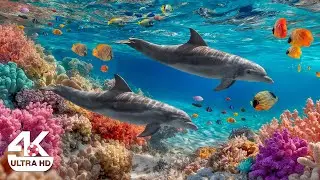 Aquarium 4K VIDEO (ULTRA HD) 🐠 Beautiful Coral Reef Fish with Relaxing Music for Deep Sleep