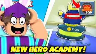 ✨ Unlocking New HERO ACADEMY World & Pets... (Roblox Mining Clicker Simulator)