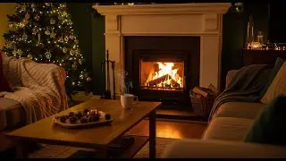 🎄Cozy Christmas Cabin 24/7🔥Instrumental Christmas Music With Fireplace❄️Relaxing Christmas Ambience