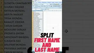 Separate First and Last Names in Excel (Bangla)
