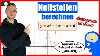 Polynomfunktion 3. Grades Nullstellen berechnen Beispiel