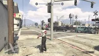 GTA V: Train Causes  second car to explode