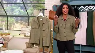 Laurie Felt Utility Shirt Jacket on QVC