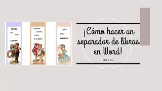 Como Hacer un Separador de Libros en Word