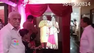 A HOLOGRAM VIRTUAL COUPLE WELCOME AT BKN AUDITORIUM VEPERY -WEDDING RECEPTION