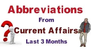Important Abbreviations form Current Affairs | SBI | Syndicate Bank |Canara Bank