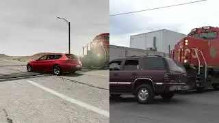 Train Crash Recreation, Train VS Car, Centralia Illinois. BeamNG.Drive