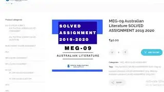 MEG 09 Australian Literature SOLVED ASSIGNMENT 2019 2020