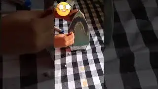 How to Clean Burnt Iron Using Tablet.. 🤗😎 #clothes #iron #cleaning