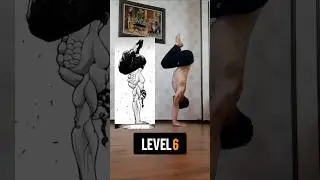 Manga/ anime poses from level 1 to level 8 #anime #workout #training #body