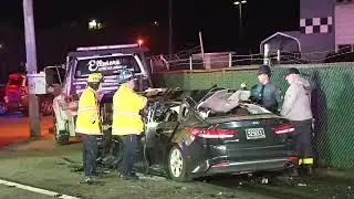 Woman dies after car becomes wedged under flatbed truck in Delaware