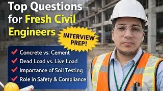 Top Interview Questions for Fresh Civil Engineers | Must-Know Basics for Site & Design Jobs in 2026