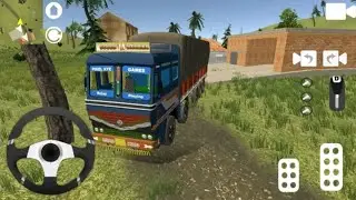 Indian Broken Offroad Bharat Benz Truck Driving 🚚 Extreme Mud Road Gameplay |Android Truck Simulator