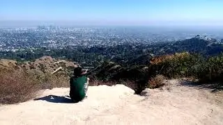 Sweeping 360 degree view of Los Angeles from the summit of Glendale Peak
