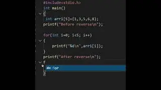 Program to copy one array into another array & Reverse the order of an array |#shorts #programming