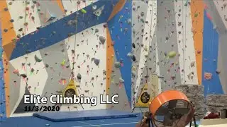 Climbing at the Elite Climbing Gym!