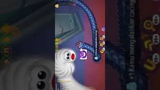 WormsZone.io- 🐍 jebak cacing mony putih lagi di zona Halloween🎃👻🍬 #shortsviral