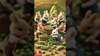 Bunny Pea Harvesting #funadventure #cartoonforkids  #animatedstories #kids  #cartoon