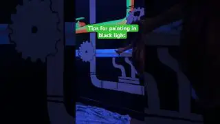 Here is my painting process of a large black light mural! How to paint with fluorescents!