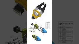 Robotic Gripper Mechanism 📌🔥 2D Practice Drawing & 3D Animation #cad #autocad #solidworks #3dcad