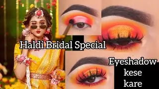 Haldi Ceremony Ke liye Special Eye Makeup | Smokey Moon Cut Crease Eye Makeup |