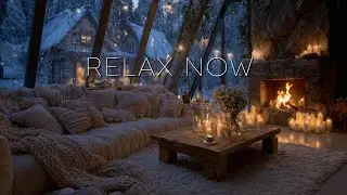 Relax Now ❄️ Peaceful Cozy Piano Reading Nook Ambience For Deep Relaxation, Calm Mind, Fall Asleep