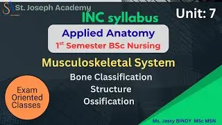 1st Sem BSc nursing| Applied Anatomy| Unit:7 Musculoskeletal | Explained | INC syllabus