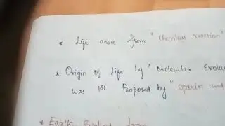 PG TRB ZOOLOGY UNIT   IX.  EVOLUTION  origin of life