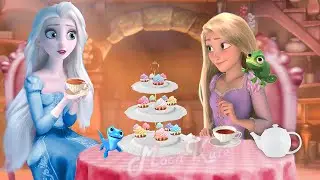 Tangled but with Elsa ! They have tea party !