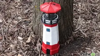 Solar Garden Lighthouse with Rotating Light