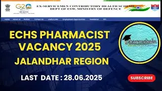 ECHS Pharmacist Vacancy 2025 | Eligibility, Exam Pattern, Salary & Selection Process Full Details