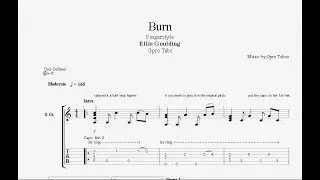 (Ellie Goulding) Burn - Fingerstyle Free tab - Gpro Tabs